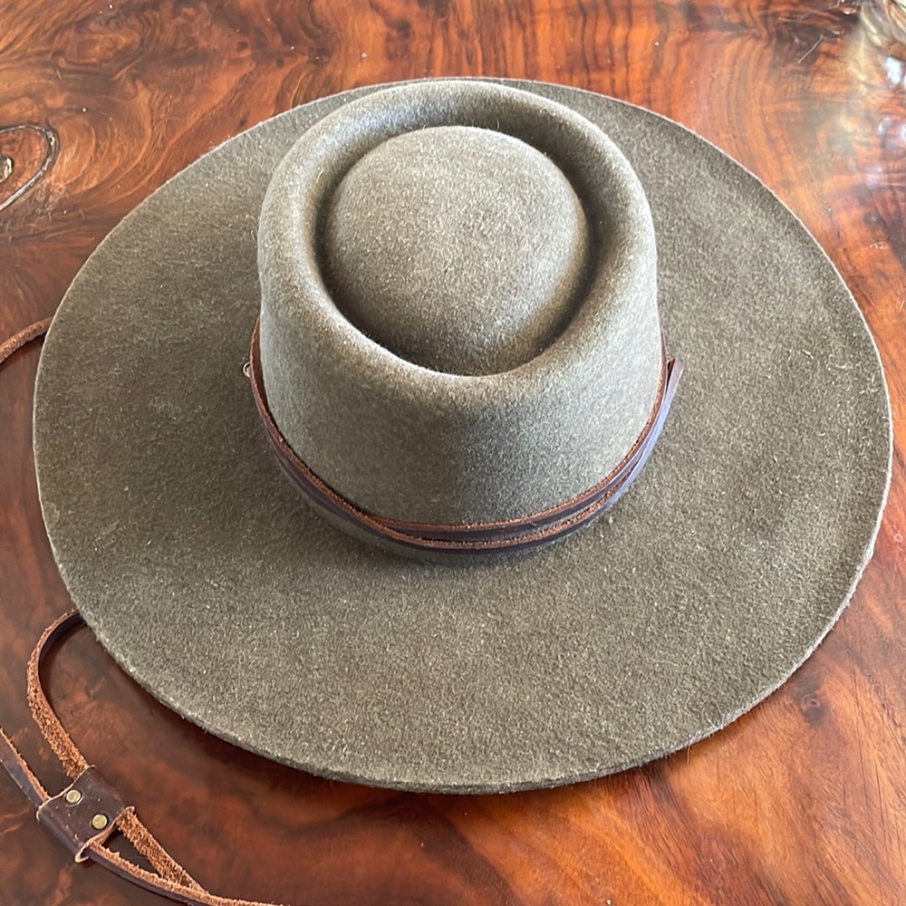 Wool boater hat